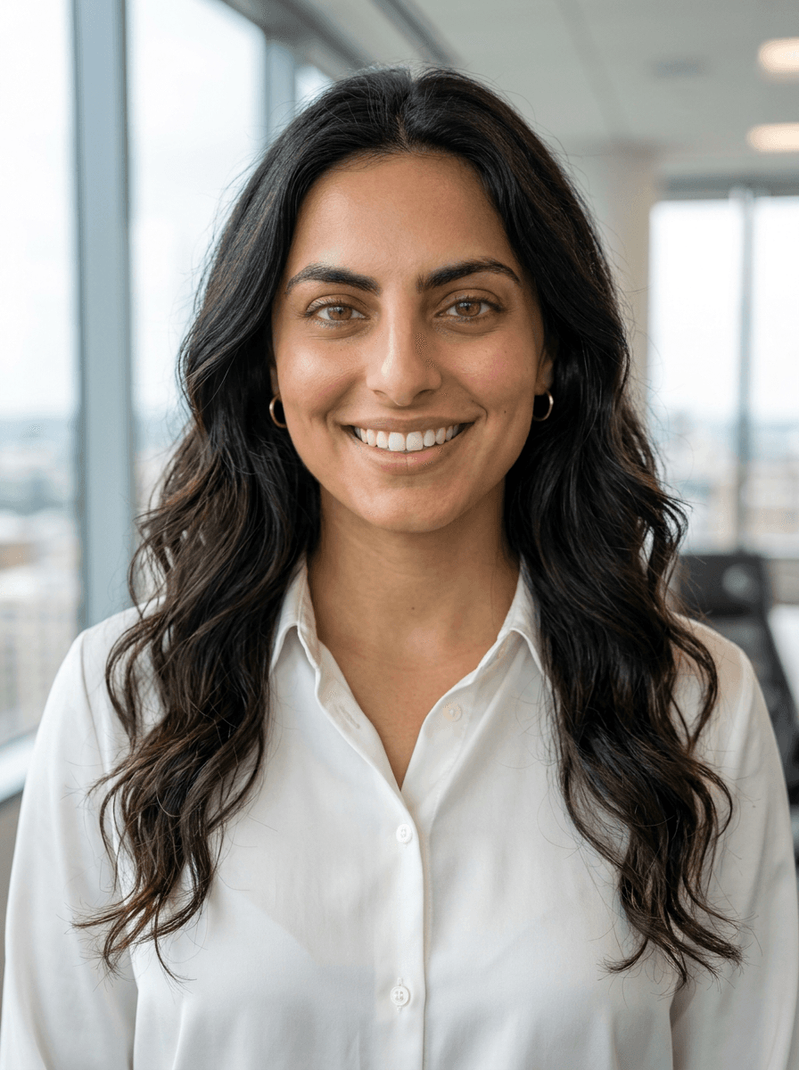 Professional portrait styled for Modern Business Casual